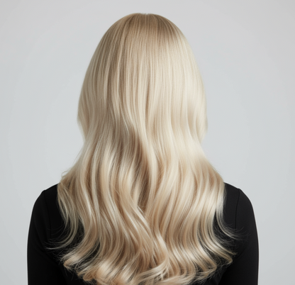 model wavy hair weft Classic platinum blond (#60)